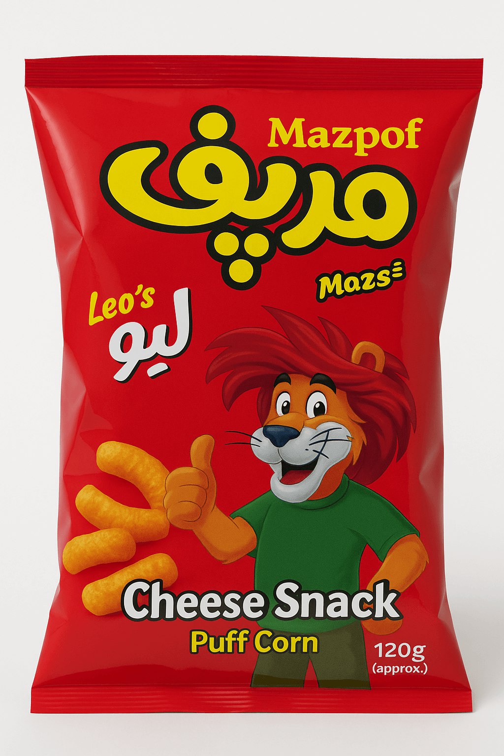 Mazpof Leo’s Cheese Snack – Puff Corn (165g)