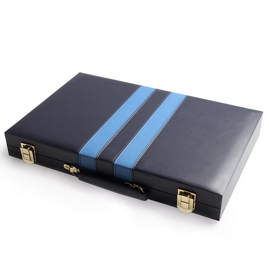 Signature Backgammon Board Game Set - Blue