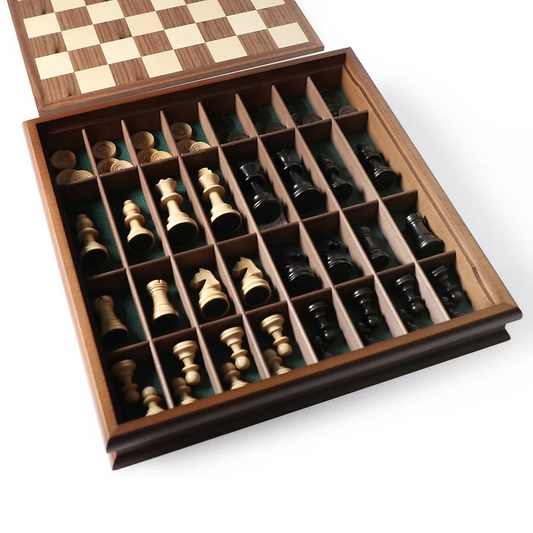 Dal Negro Chess & Draughts Set 36CM X 36CM