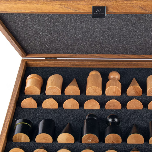 Manopoulos Bauhaus Black and White Chess Set 34cm x 34cm