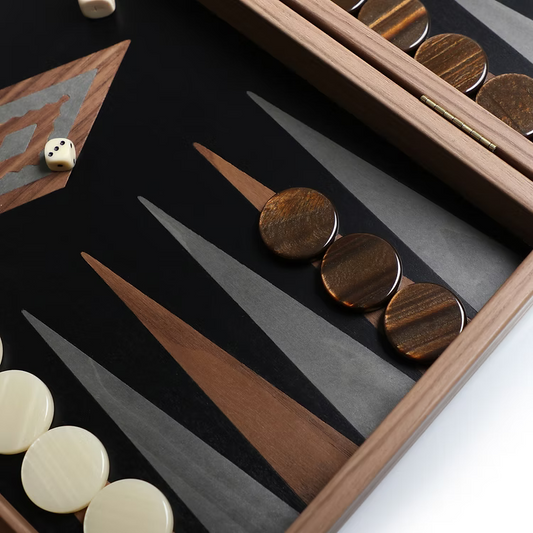 Manopoulos American Walnut Backgammon Board