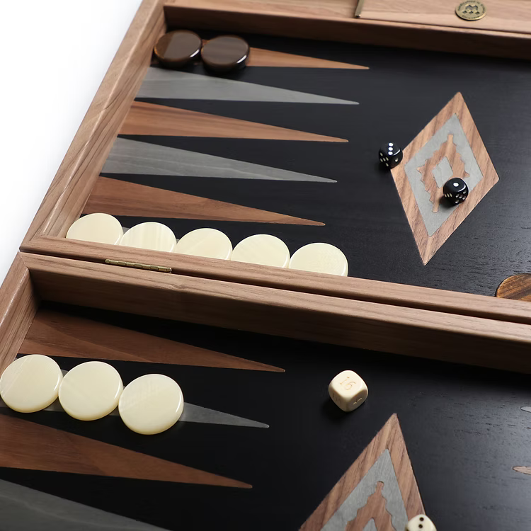 Manopoulos American Walnut Backgammon Board