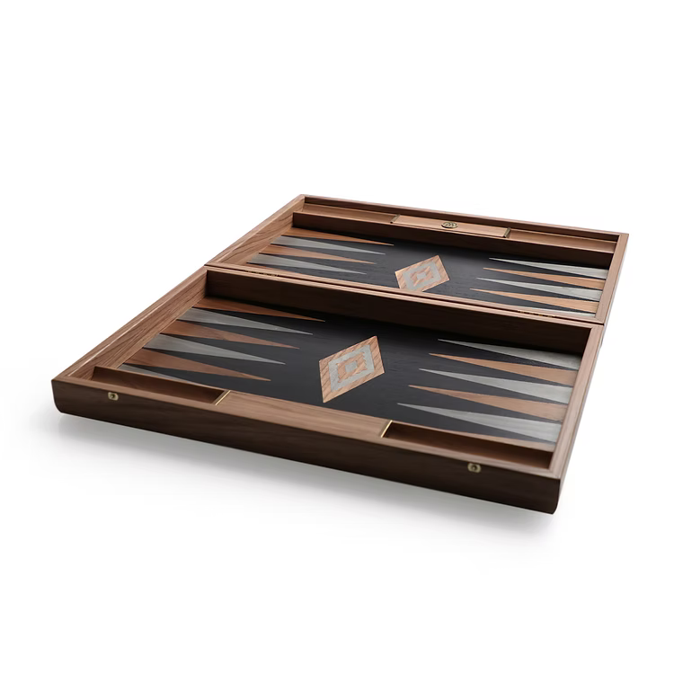 Manopoulos American Walnut Backgammon Board