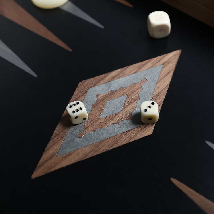 Manopoulos American Walnut Backgammon Board