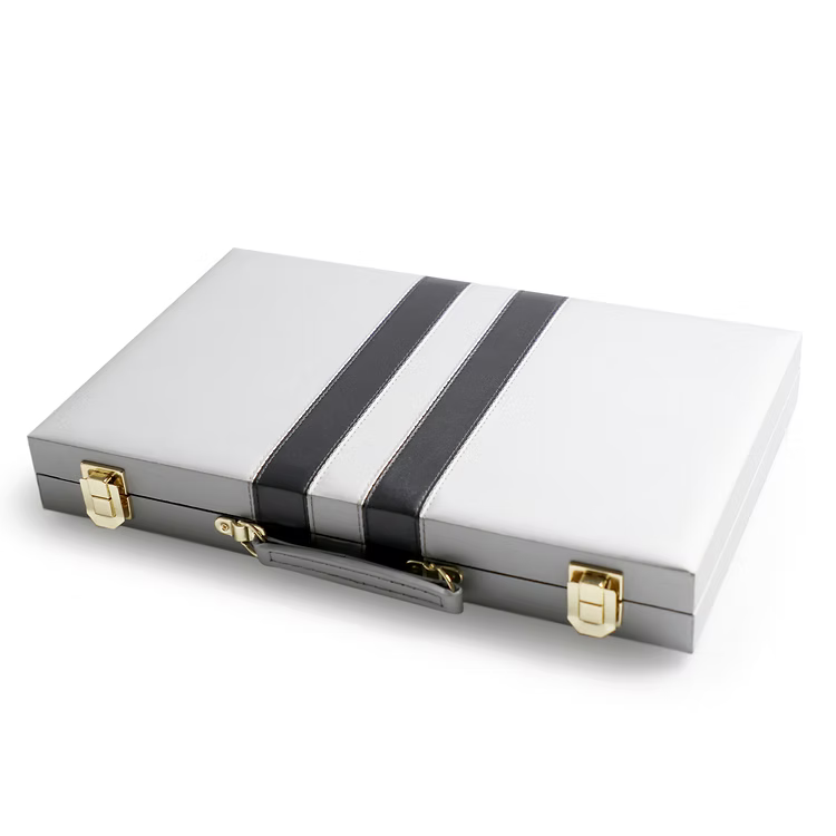 Signature Backgammon Board Game Set - Grey