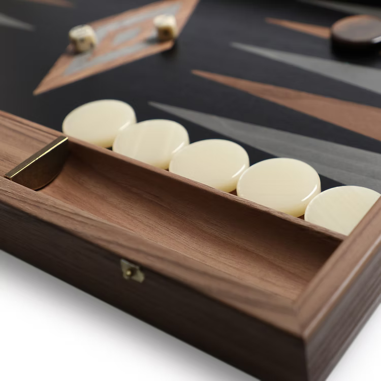 Manopoulos American Walnut Backgammon Board