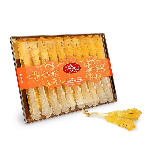 Saharkhiz Saffron & Plain Crystal Rock Candy Stick 300g