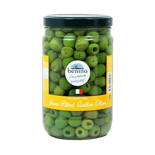 Benino Green Pitted Sicilian Olives 1600g