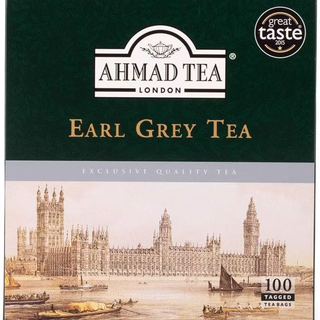 Ahmad Tea Earl Grey Black Tea Bags 100 Pack