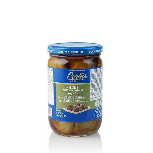 Cortas Pickled Eggplant in Oil, Makdous, (1000 G)