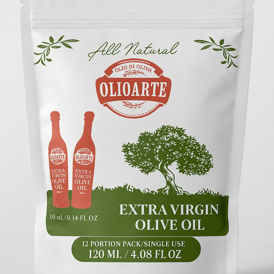 Olioarte Extra Virgin Olive Oil – Single Use Portion Pack (120ml / 12 × 10ml)