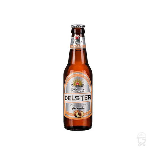 Peach Delster Non-Alcoholic Malt – 12 Pack (دلستر)