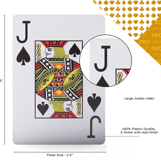 Jacks Pro Playing Cards - Black / Gold (2 Decks)