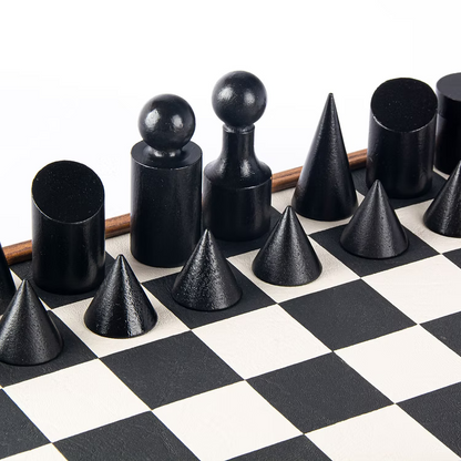Manopoulos Bauhaus Black and White Chess Set 34cm x 34cm