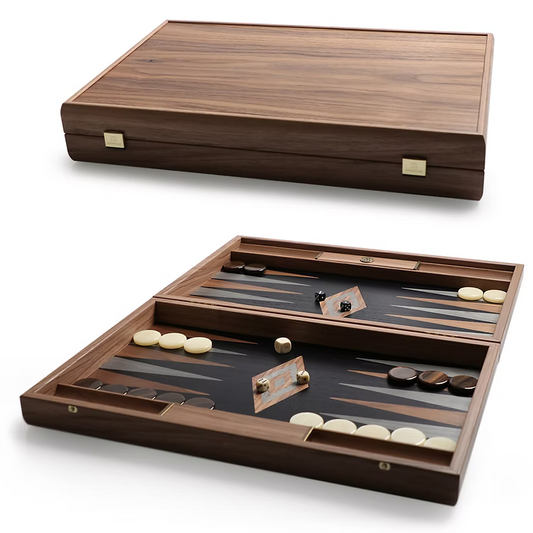 Manopoulos American Walnut Backgammon Board
