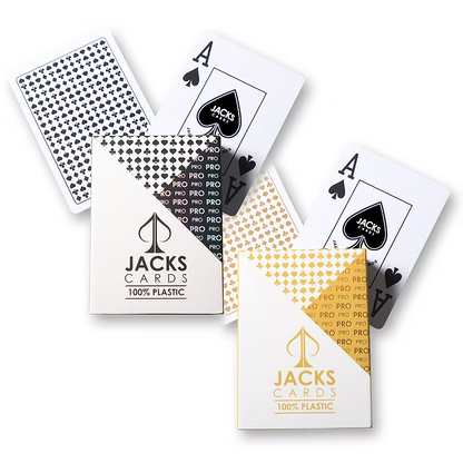 Jacks Pro Playing Cards - Black / Gold (2 Decks)