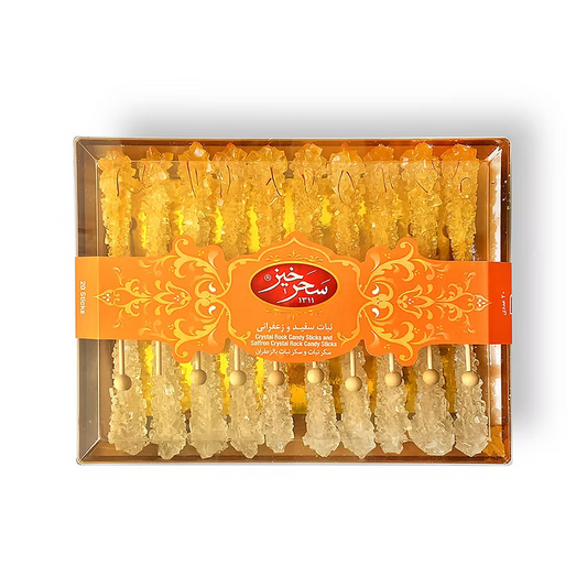 Saharkhiz Saffron & Plain Crystal Rock Candy Stick 300g