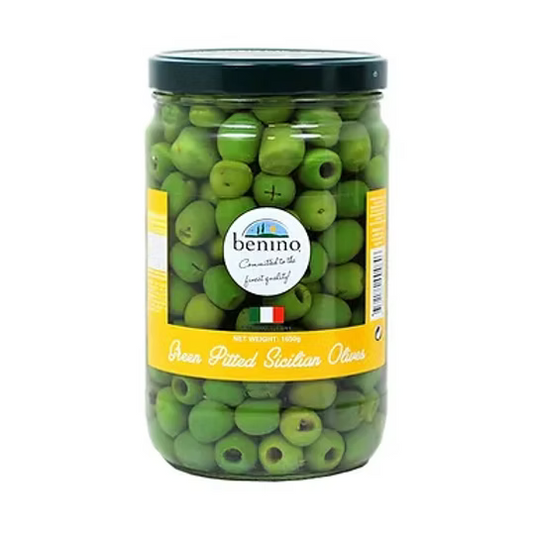 Benino Green Pitted Sicilian Olives 1600g