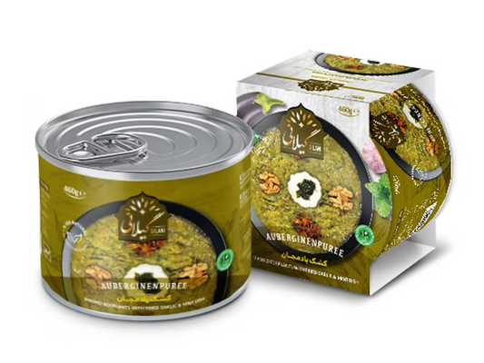 Gilani Mashed Eggplants With Fried Garlic & Mint (Kashk Bademjan) 460g