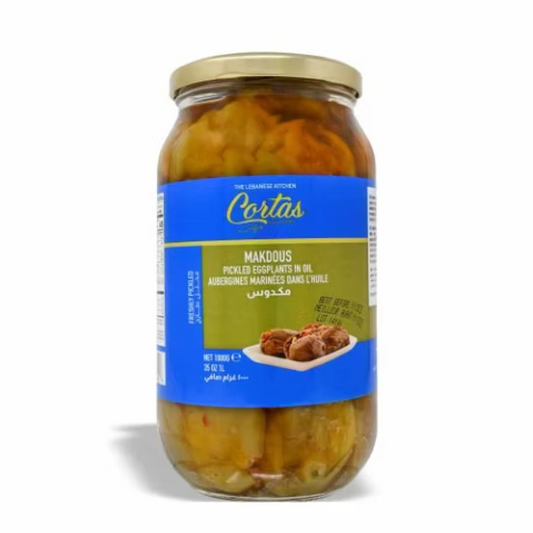 Cortas Pickled Eggplant in Oil, Makdous, (1000 G)