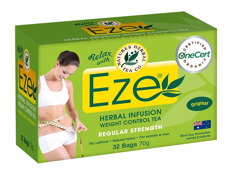 Eze Herbal Infusion Organic Weight Control Herbal Tea Regular Strength 32 Bags