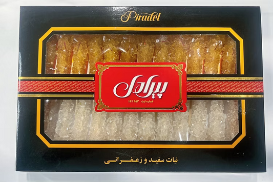 Piradel Saffron and Plain Crystal Rock Candy Stick 450g (nabat)