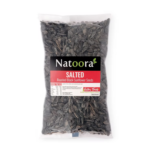 Natoora Roasted Salted Black Sunflower Seeds 300g