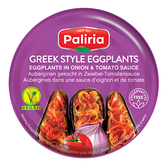 Palirria Greek Style Eggplants in Onion & Tomato Sauce 280g