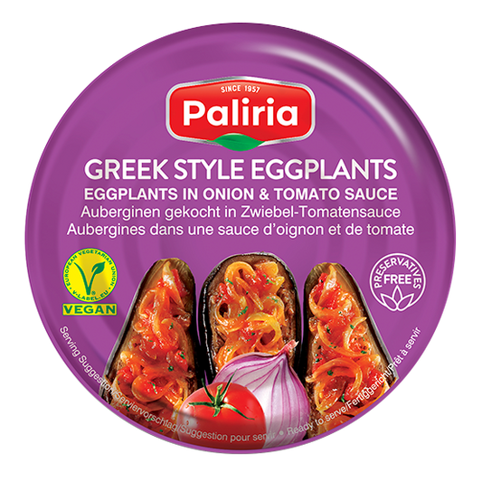 Palirria Greek Style Eggplants in Onion & Tomato Sauce 280g